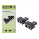  HDMI  RJ45 CONVERTER EXTENDER   HDMI 1 Pair 1080P RJ45 HDMI To Dual CAT5E CAT6 UTP LAN Ethernet HDMI Extender Adapter