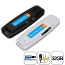 OEM Spy USB Stick    32GB - U-Disk Digital Audio Voice Recorder USB Ultra Clear Recording Flash Drive Micro SD 32GB HQ (Recording time 1000 hours)