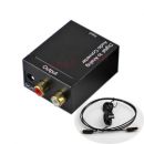      Full Set       - Digital SPDIF Optical Toslink Coax to Analog RCA Audio Converter +  Optical Cable and Charger USB OEM XDOT-1900