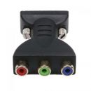  VGA  3 RCA RGB 15 Pin VGA Male to 3 RCA Female Adapter Converter Cable Extender Adapter
