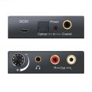             PCM toslink   L/R RCA  Stereo Jack 3,5 mm    - Digital to Analog Audio Converter Optical/Coaxial In Headphone/Speaker RCA Out